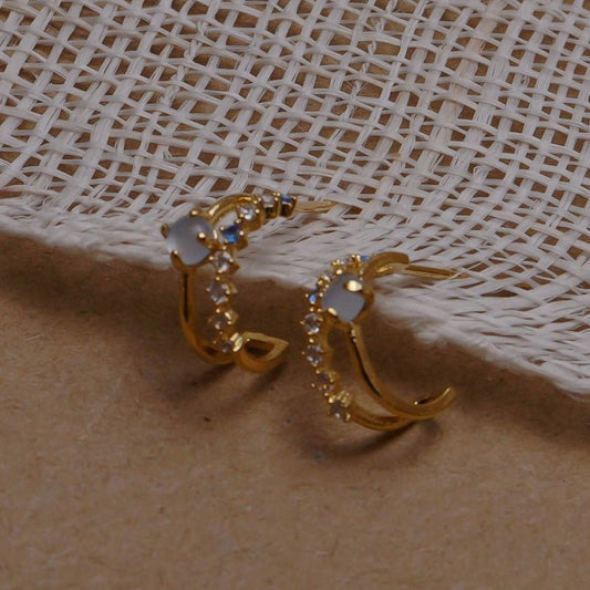 Ladies vintage opal earrings - Zenoora