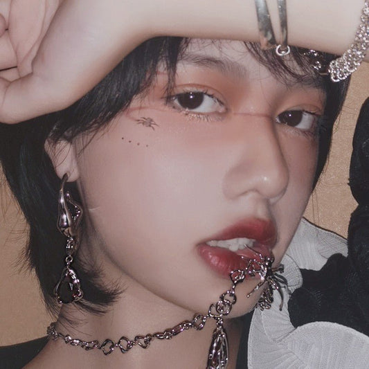 Lxalry Ruby Elegance Long Earrings - Zenoora