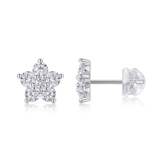 Paris Flower Moissanite Earrings Set - Zenoora