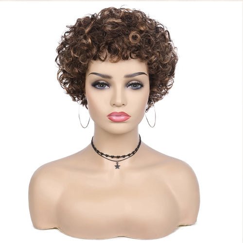 Short Curly Wig with Bangs - Zenoora