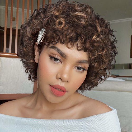 Short Curly Wig with Bangs - Zenoora