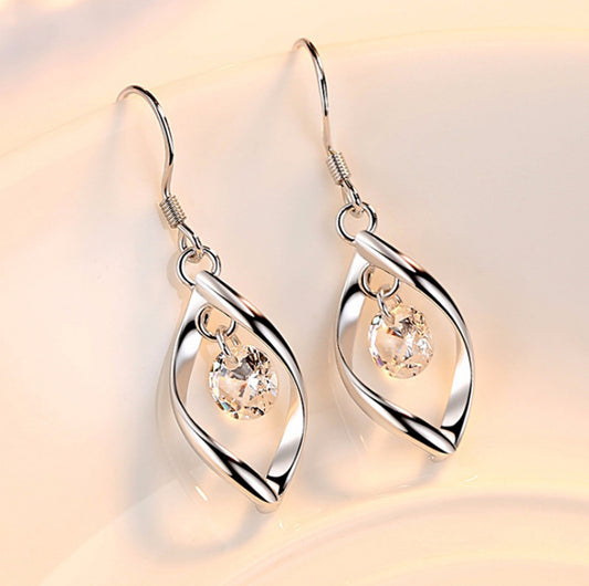 Zircon Reduction Silver Earrings - Zenoora