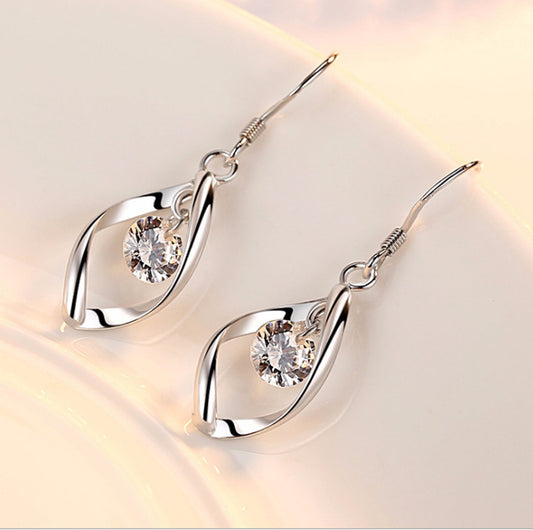 Zircon Reduction Silver Earrings - Zenoora