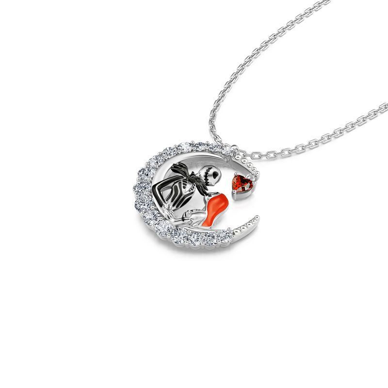 Moon Skull Love Necklace