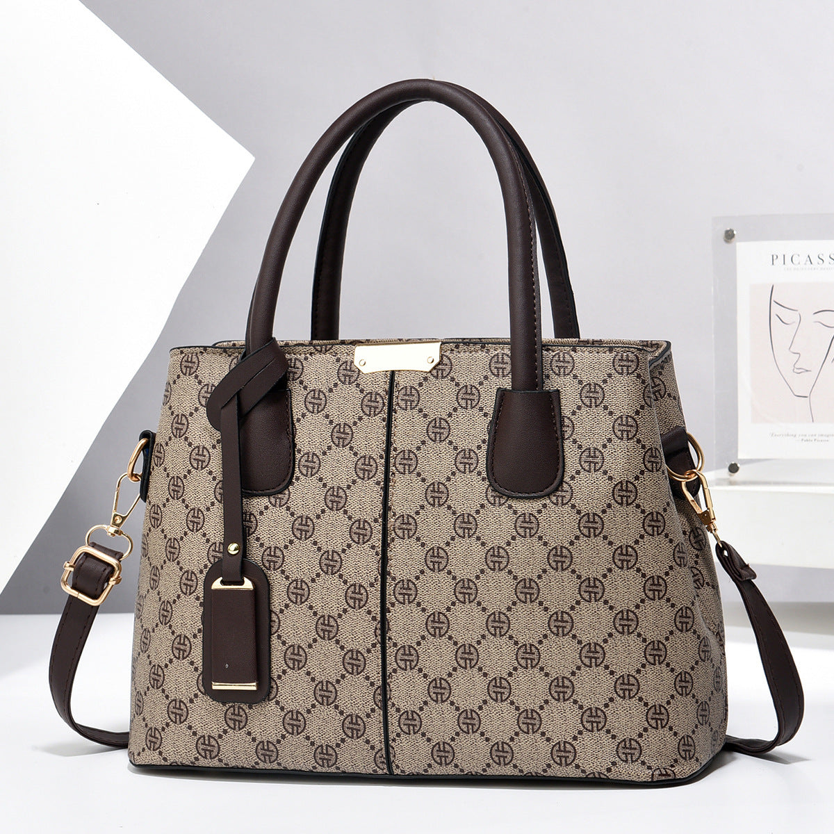 Elegance Square PU Tote