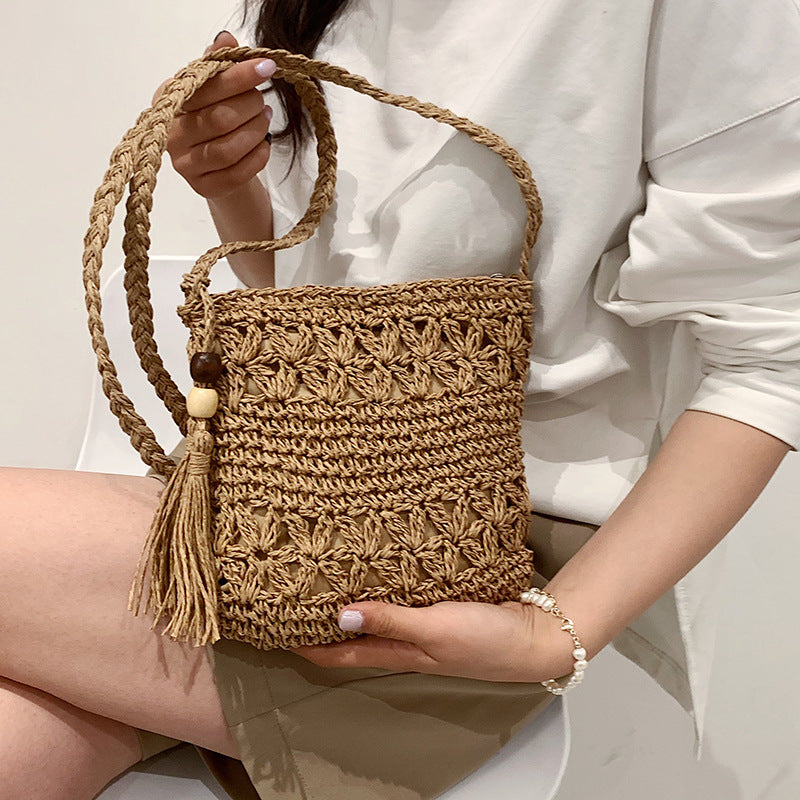 Sunny Weave Straw Crossbody