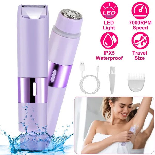 2 - in - 1 Waterproof Bikini Trimmer - Zenoora