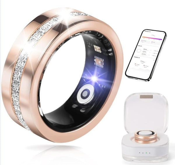 2025 New Rose Gold Diamond Smart Ring - Zenoora