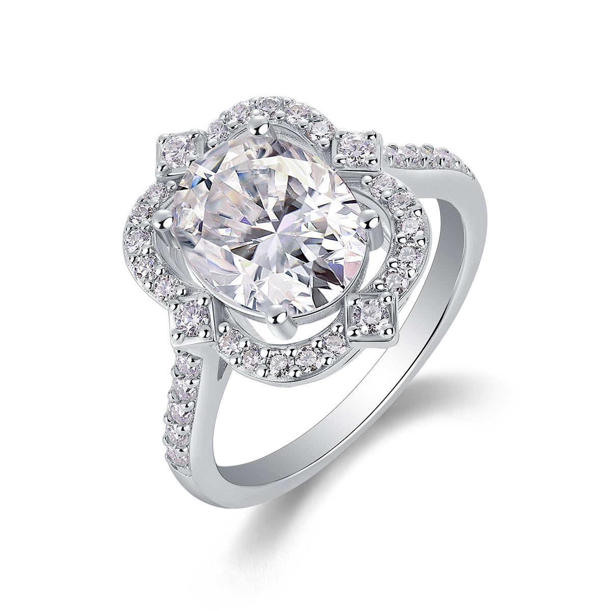 Camellia Moissanite Ring Set