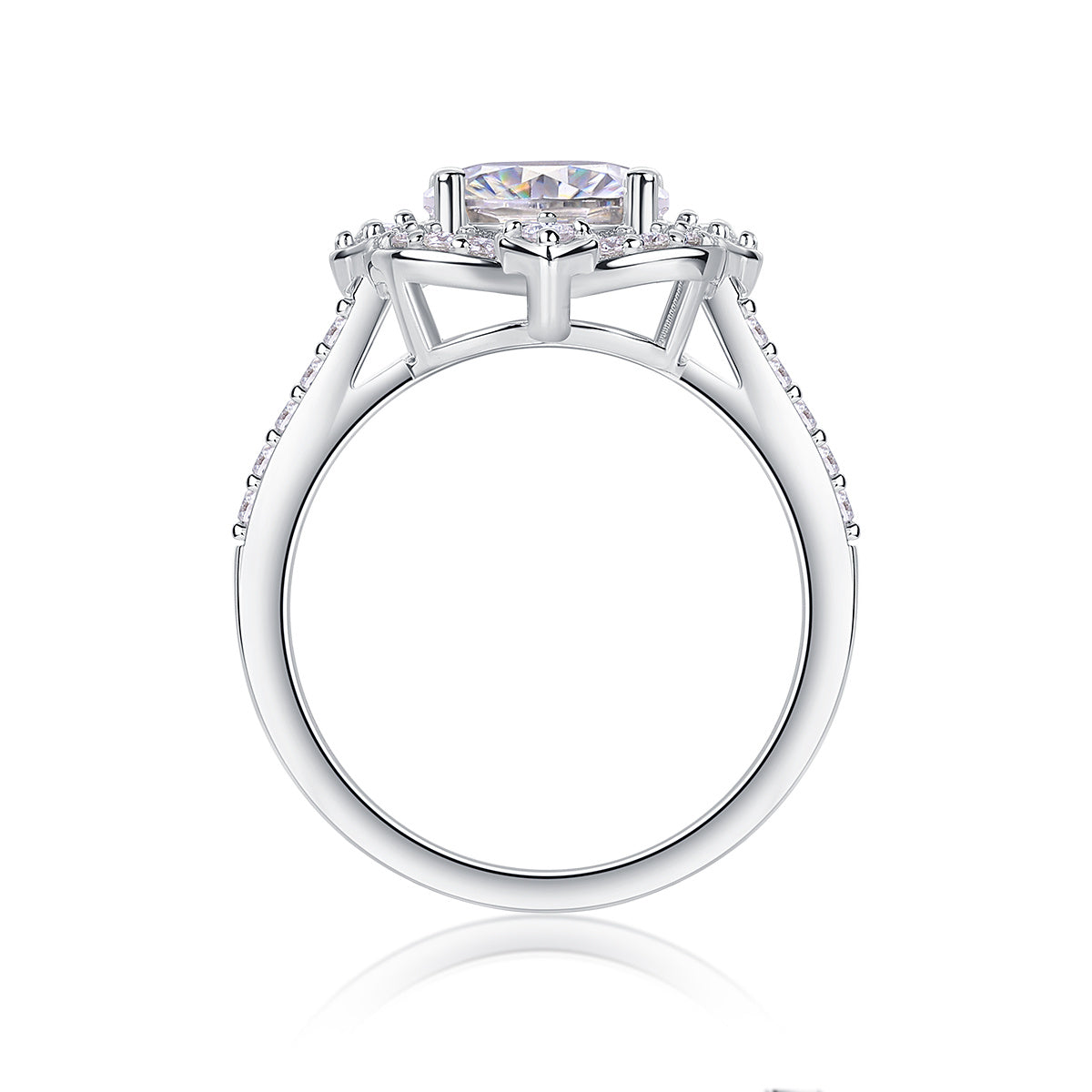 Camellia Moissanite Ring Set