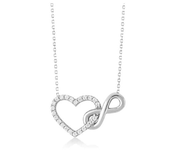 Lxalry Sterling Silver Interlocking Circles Necklace