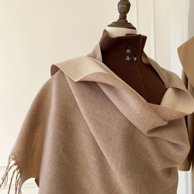 Double-Sided Wool Shawl