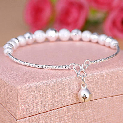 Silver Bell Charm Bracelet