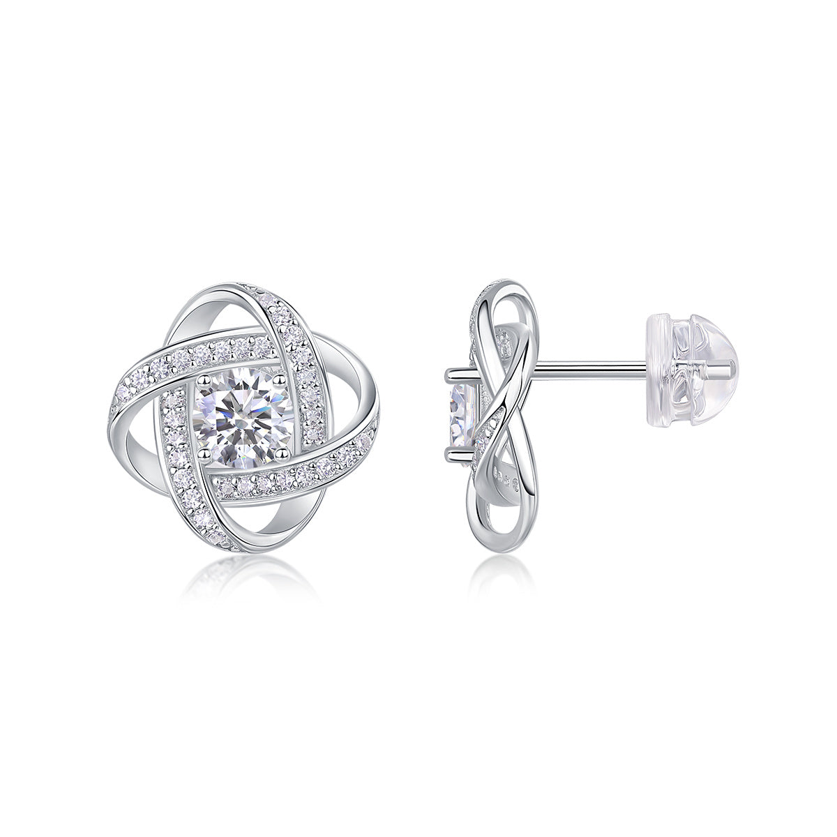 Hope Beam Moissanite Earrings Set