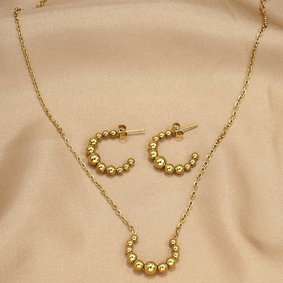 Lxalry Golden Crescent Jewelry Set