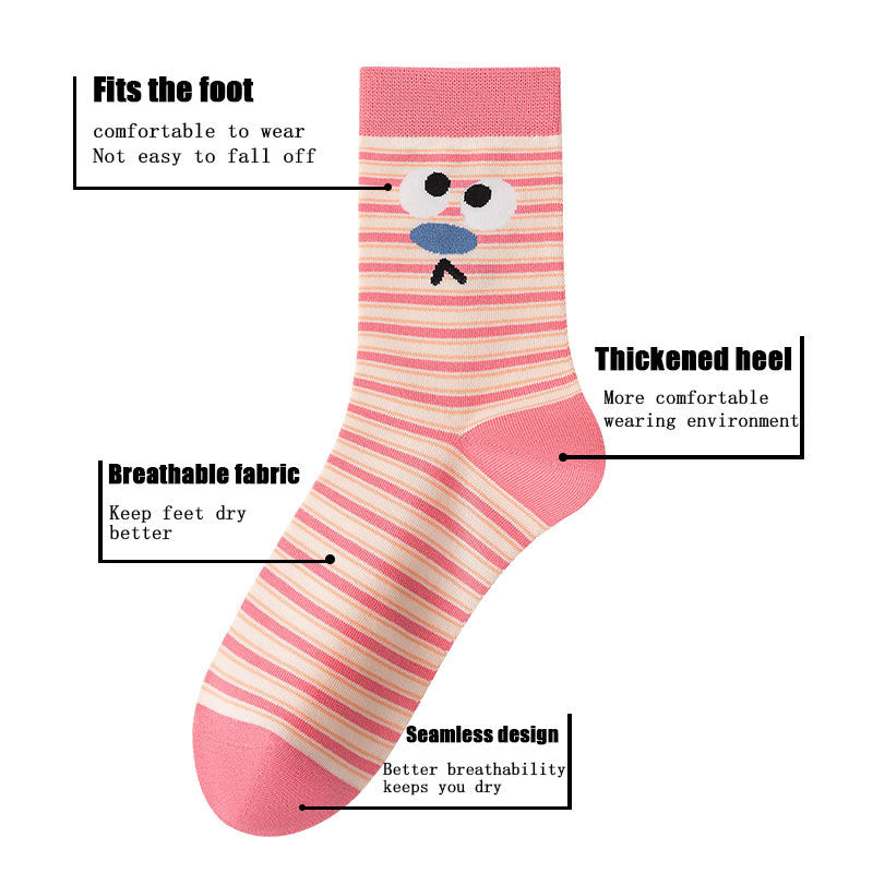 Women’s Thin Breathable Crew Socks Set