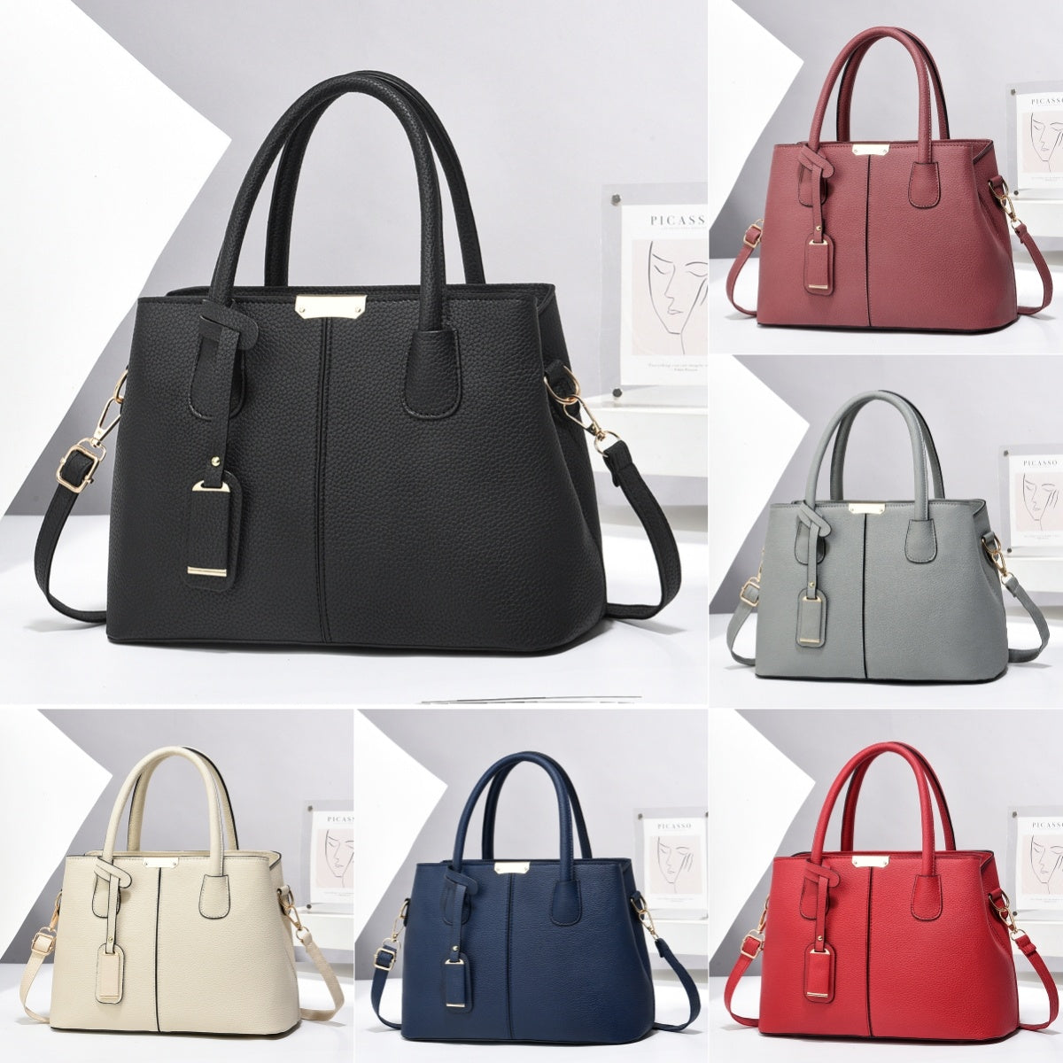 Elegance Square PU Tote
