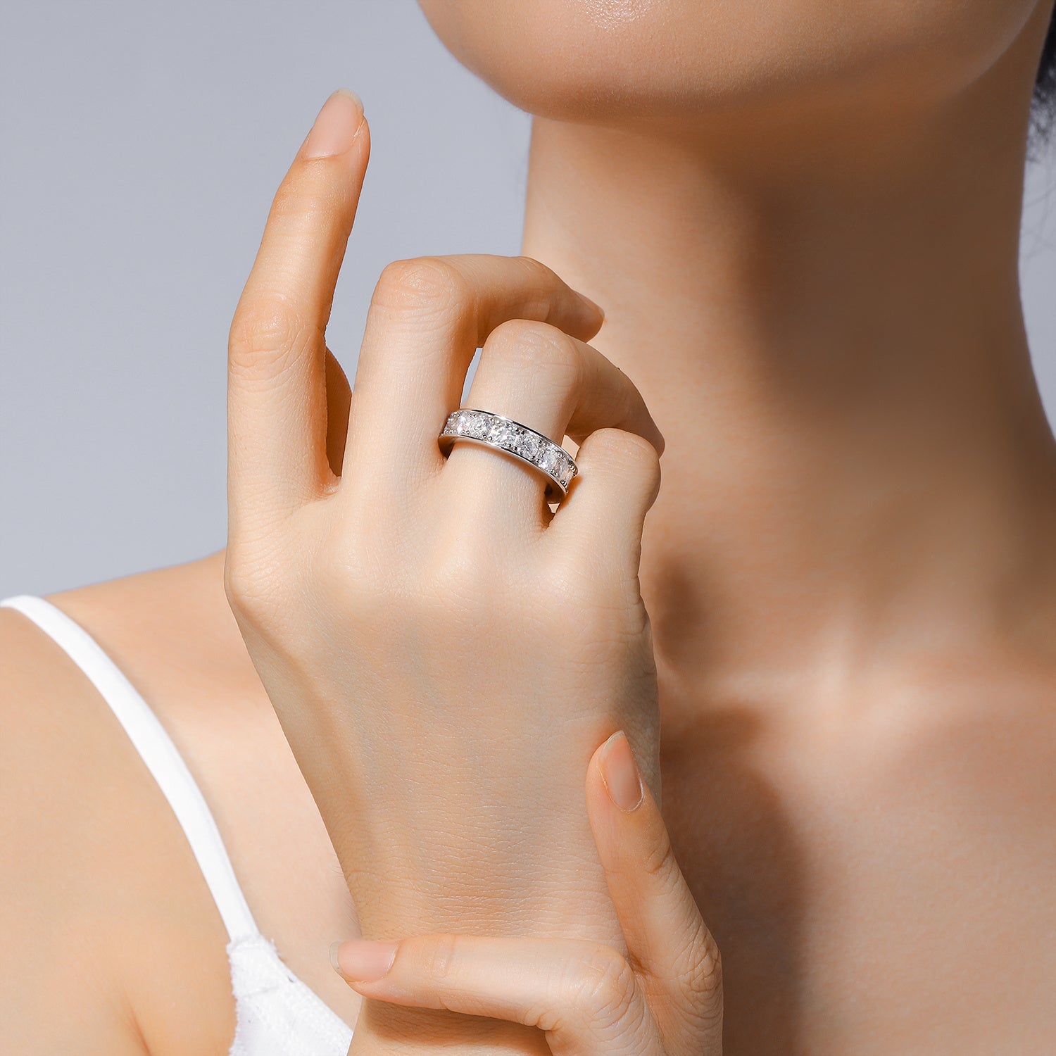 Flowing Clouds Moissanite Jewelry Set