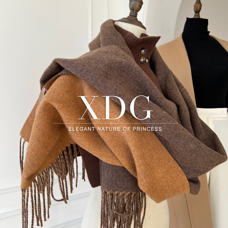 Double-Sided Wool Shawl