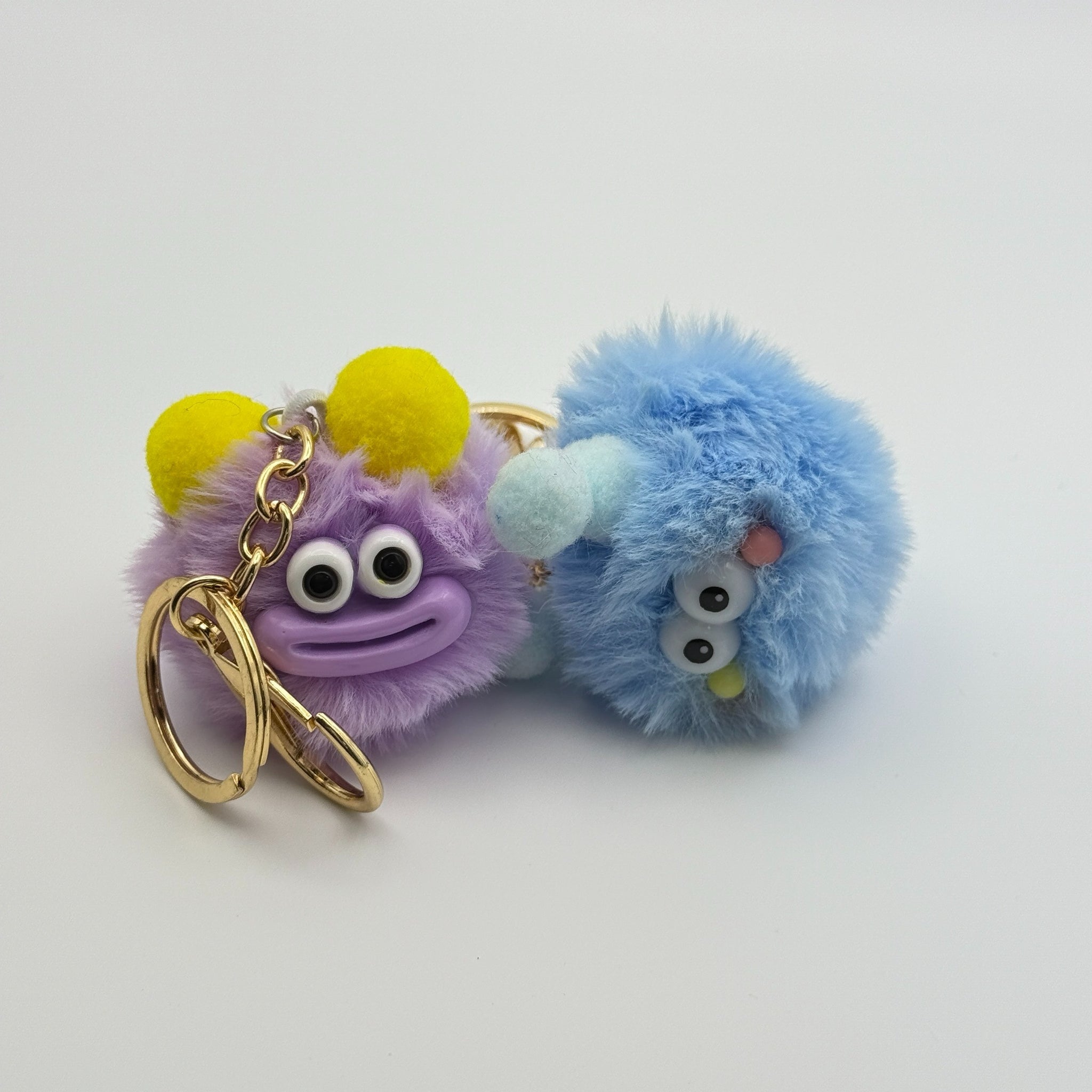 Cute Cartoon Plush Keychain Set