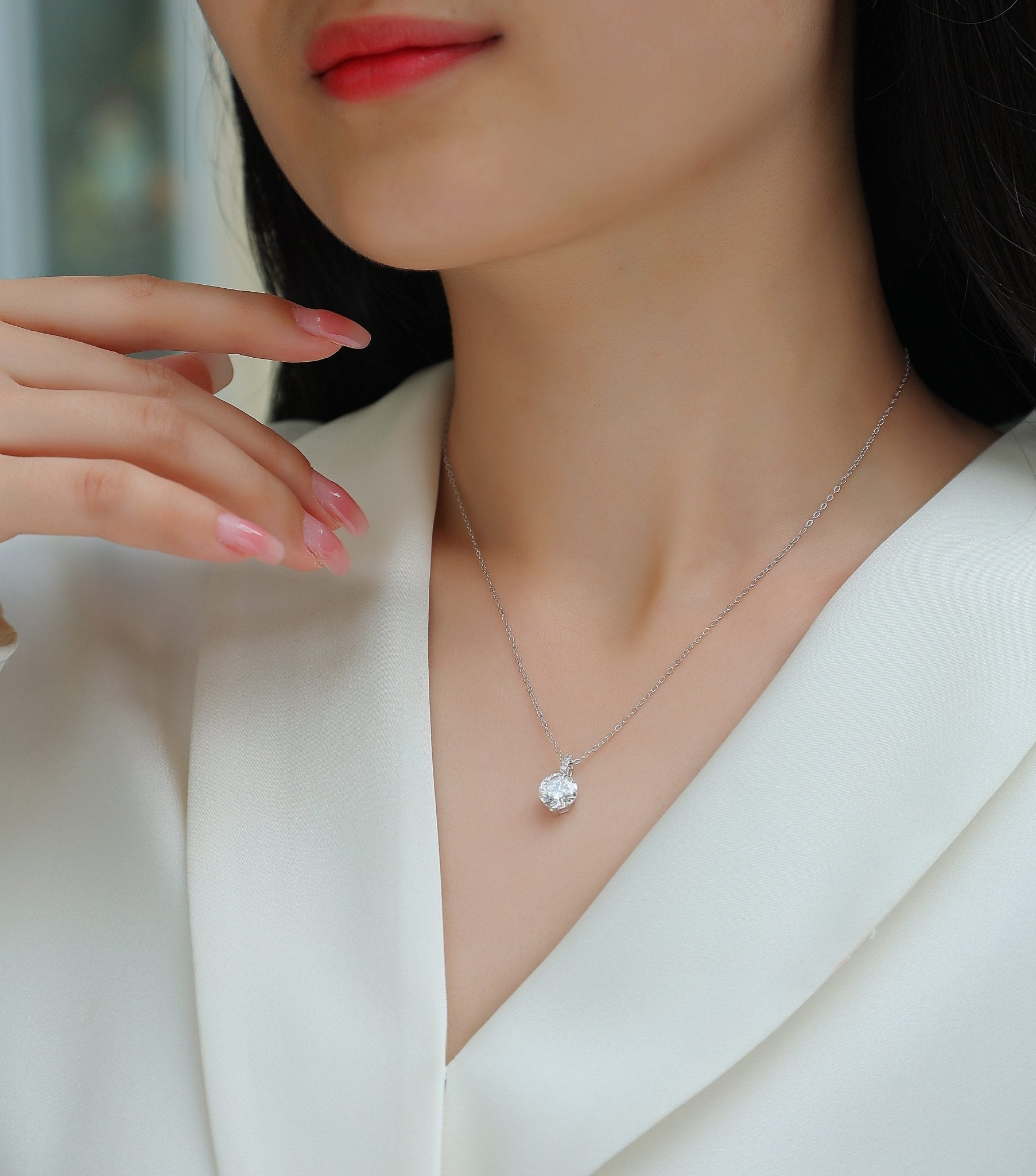 A Lifetime of Brilliance Moissanite Pendant Set - Zenoora
