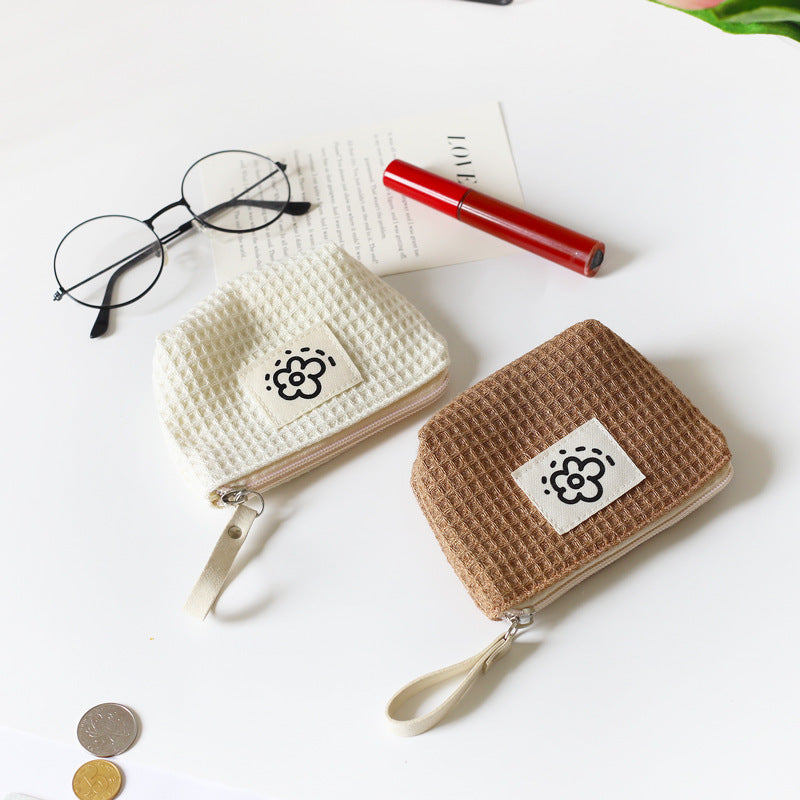Waffle Charm Mini Pouch
