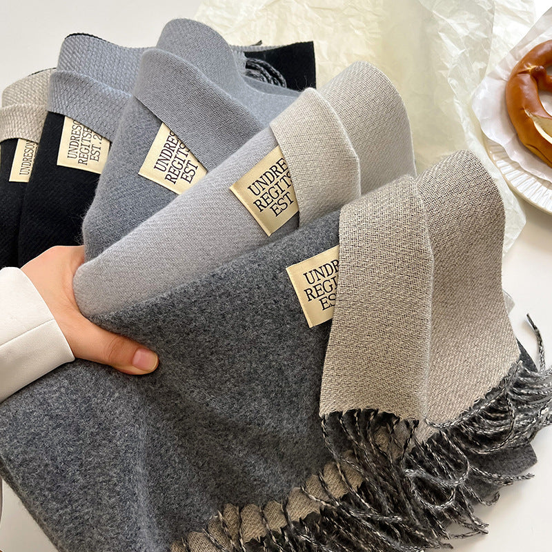 Double-Sided Cashmere Scarf