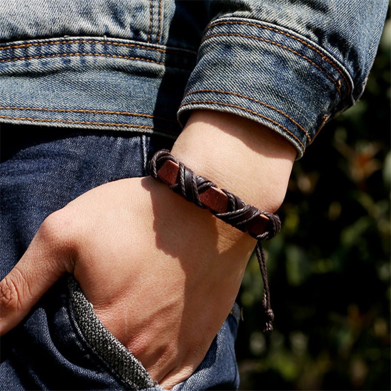 Asgard Crafted Leather Nordic Arm Bracelet - Zenoora