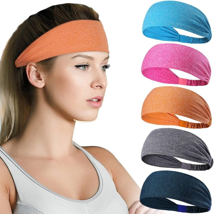 Athletic Non - Slip Headbands (5 - Pack) - Zenoora