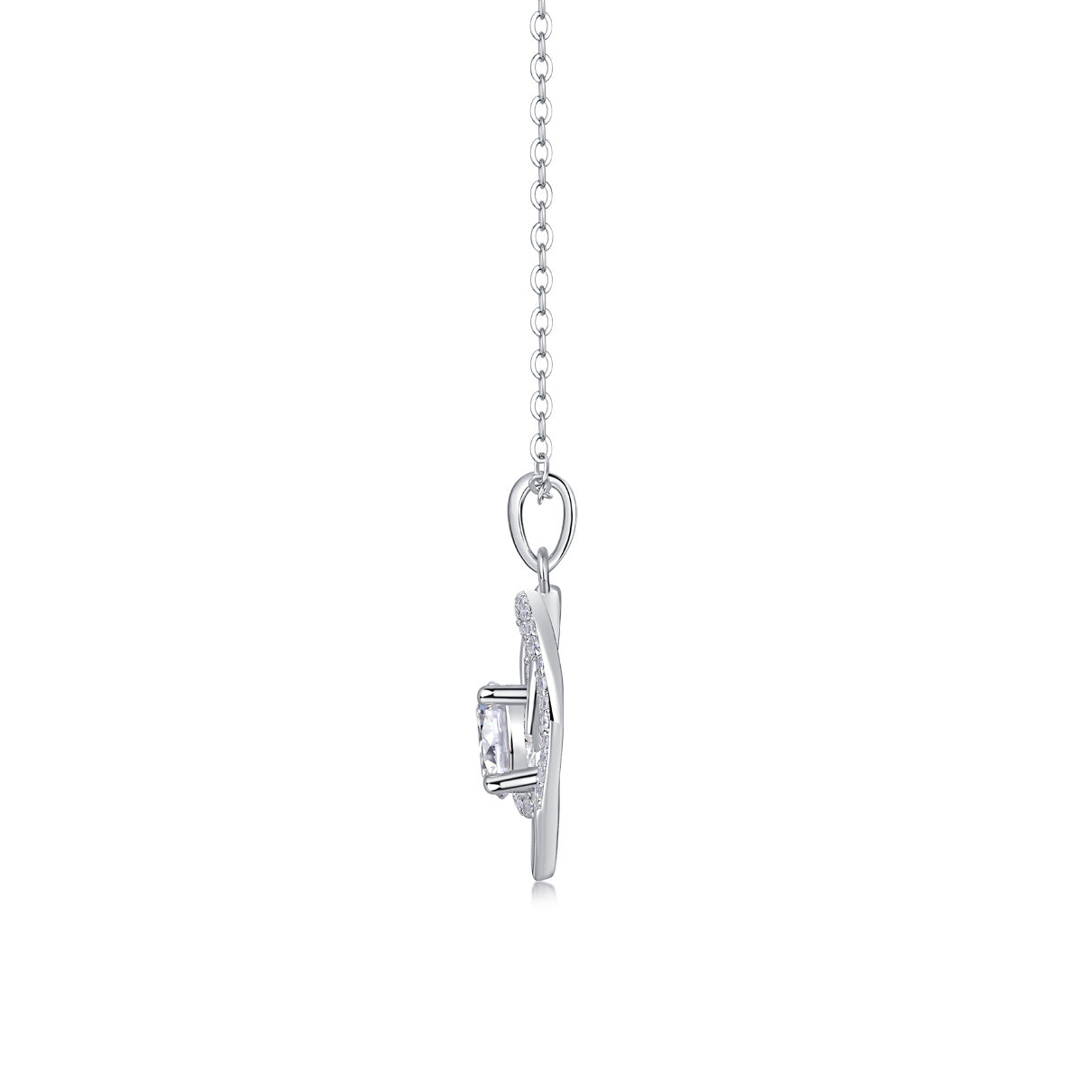 Heart to Heart Moissanite Pendant Set