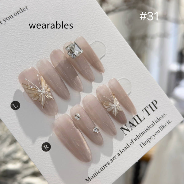 Handmade Long Ice-transparent Hand-painted Three-dimensional Butterfly