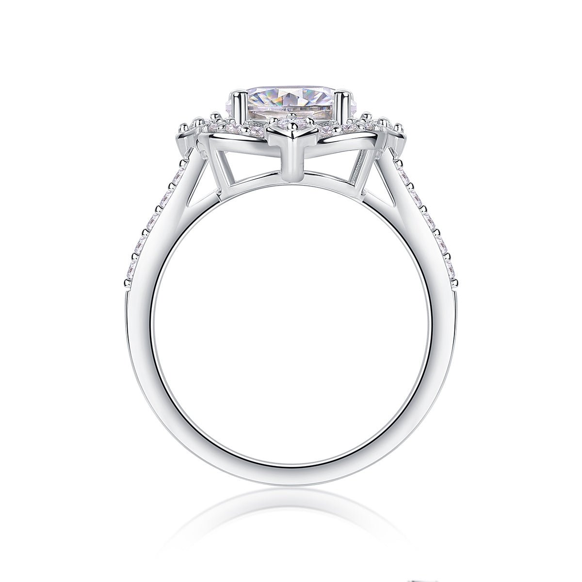 Camellia Moissanite Ring Set - Zenoora