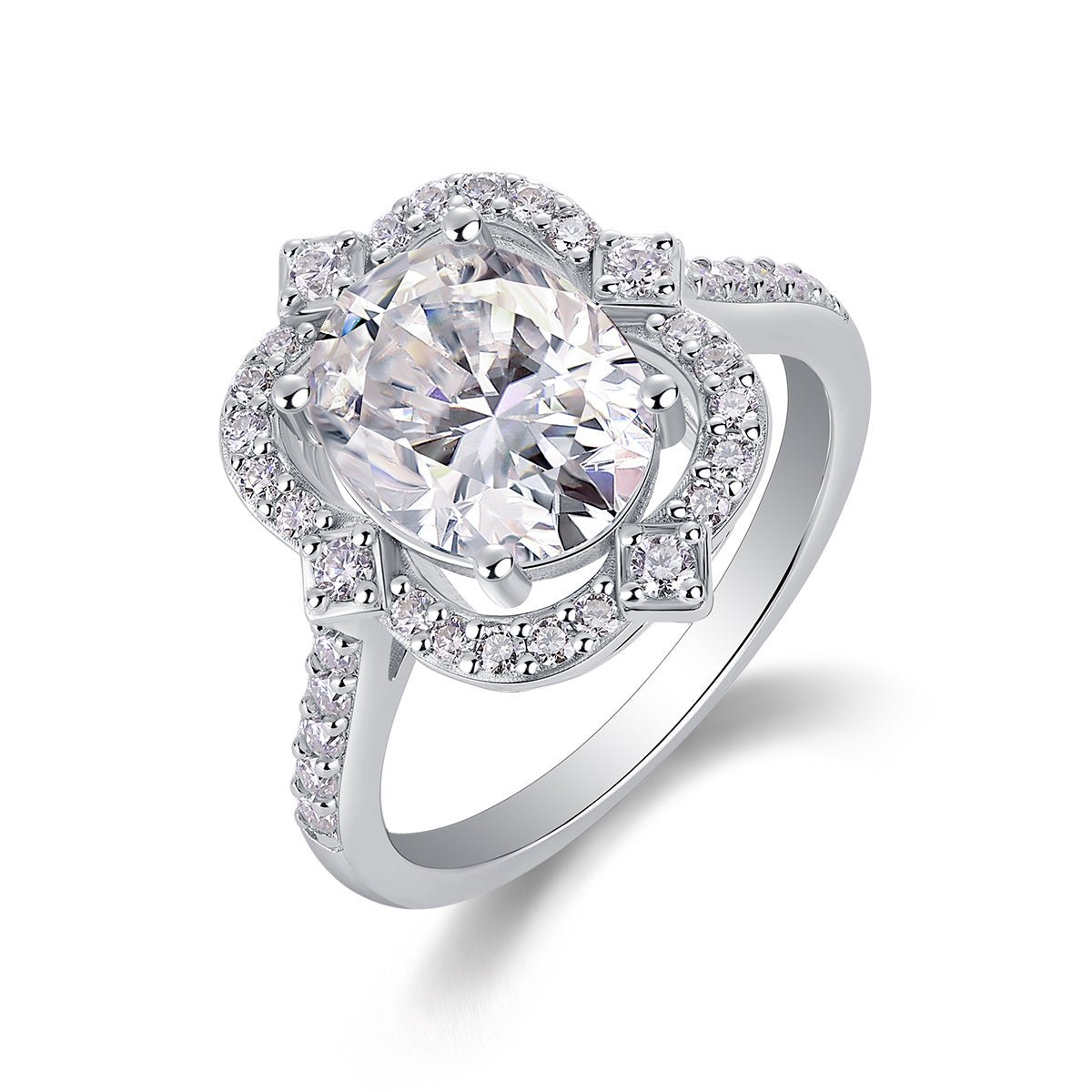 Camellia Moissanite Ring Set - Zenoora