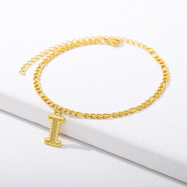Charm Letter Alphabet Anklet Collection (A–Z) - Zenoora