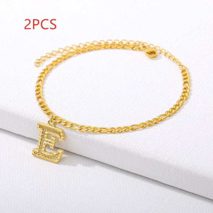 Charm Letter Alphabet Anklet Collection (A–Z) - Zenoora