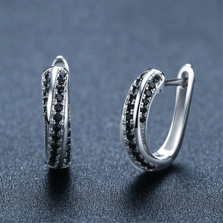 Copper Inlaid Zircon Women's Earrings Popular - Zenoora