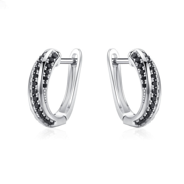 Copper Inlaid Zircon Women's Earrings Popular - Zenoora