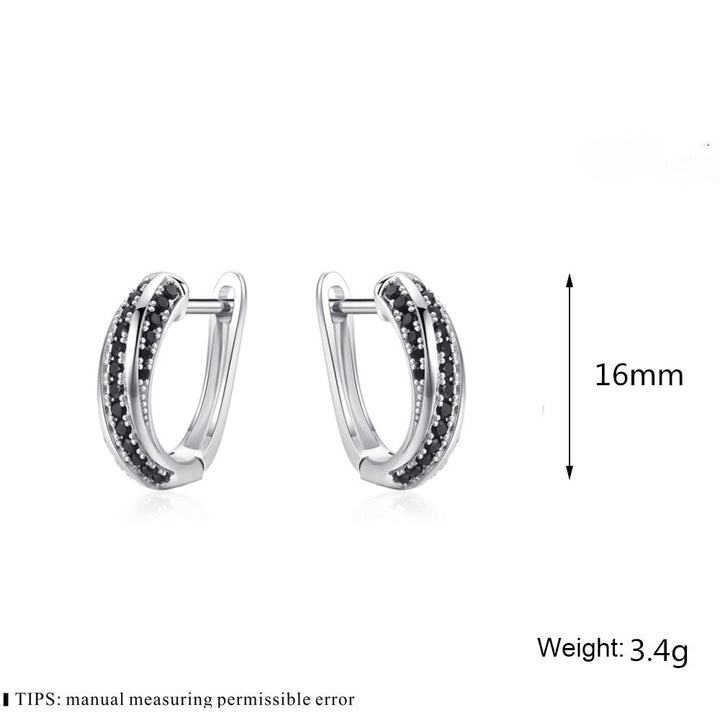 Copper Inlaid Zircon Women's Earrings Popular - Zenoora