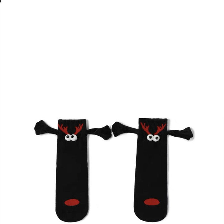 Couple Magnetic Handle Cute Hand Socks Christmas - Zenoora