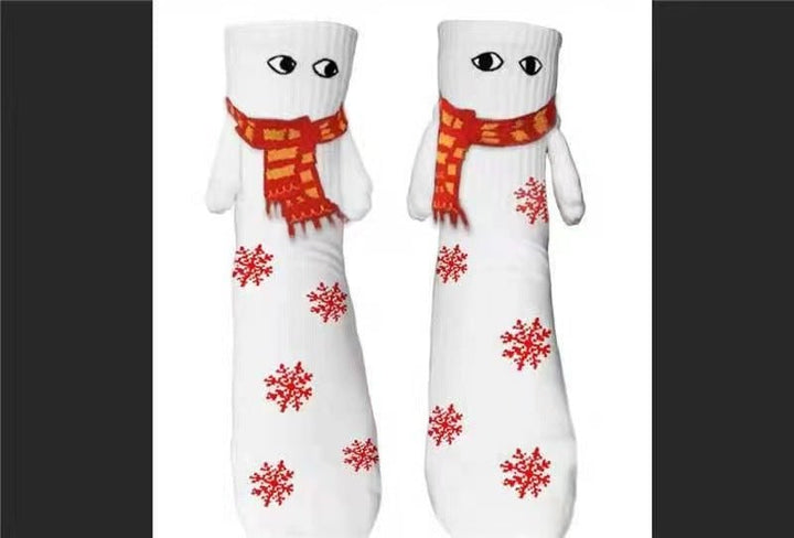 Couple Magnetic Handle Cute Hand Socks Christmas - Zenoora