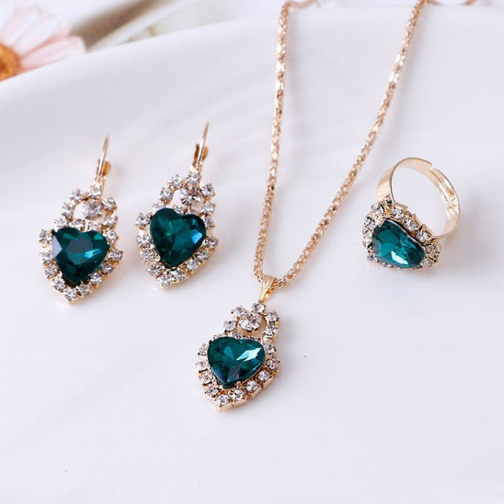 Crystal Drop Rhinestone Jewelry Set - Zenoora