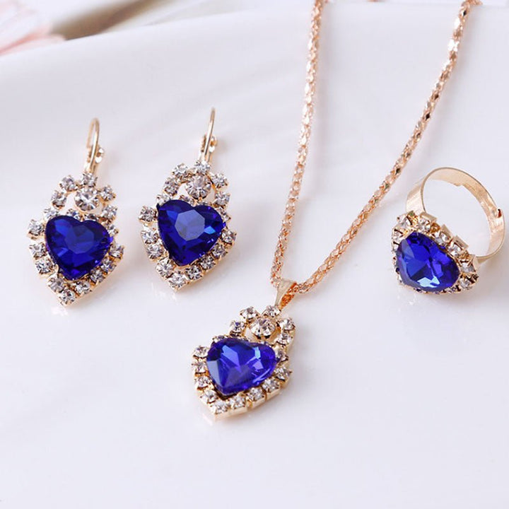 Crystal Drop Rhinestone Jewelry Set - Zenoora