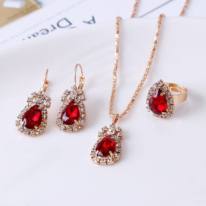 Crystal Drop Rhinestone Jewelry Set - Zenoora