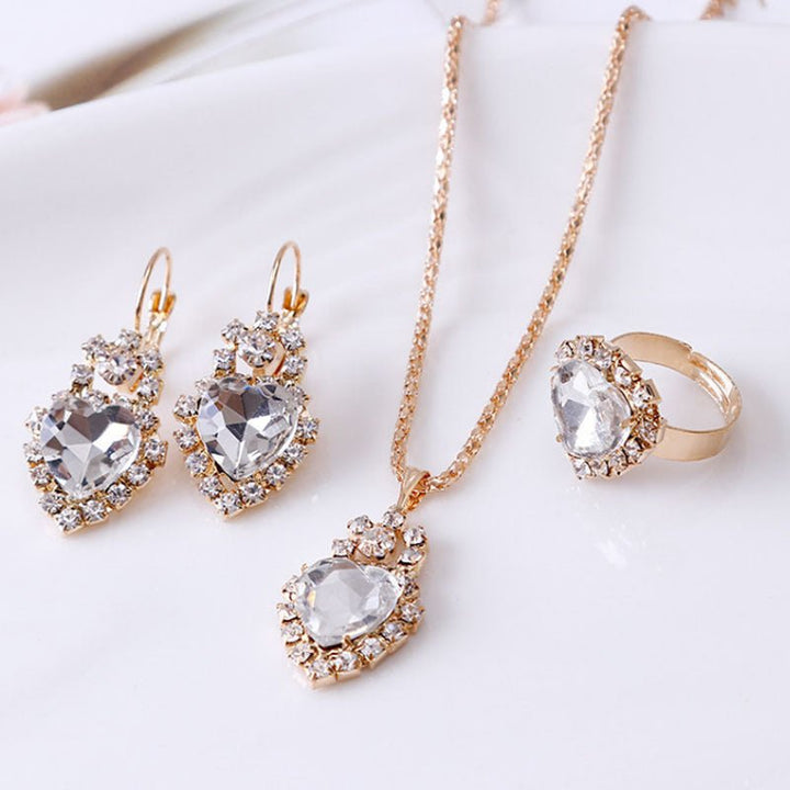 Crystal Drop Rhinestone Jewelry Set - Zenoora