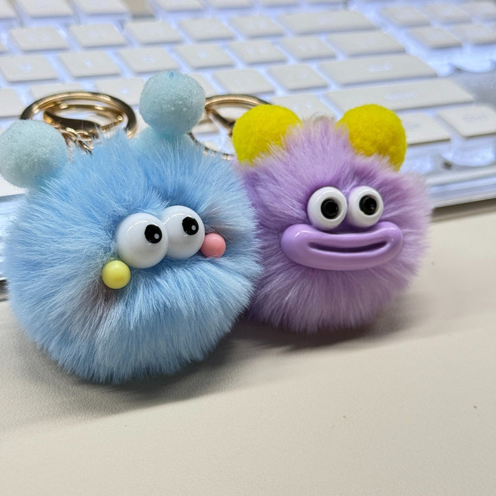Cute Cartoon Plush Keychain Set - Zenoora