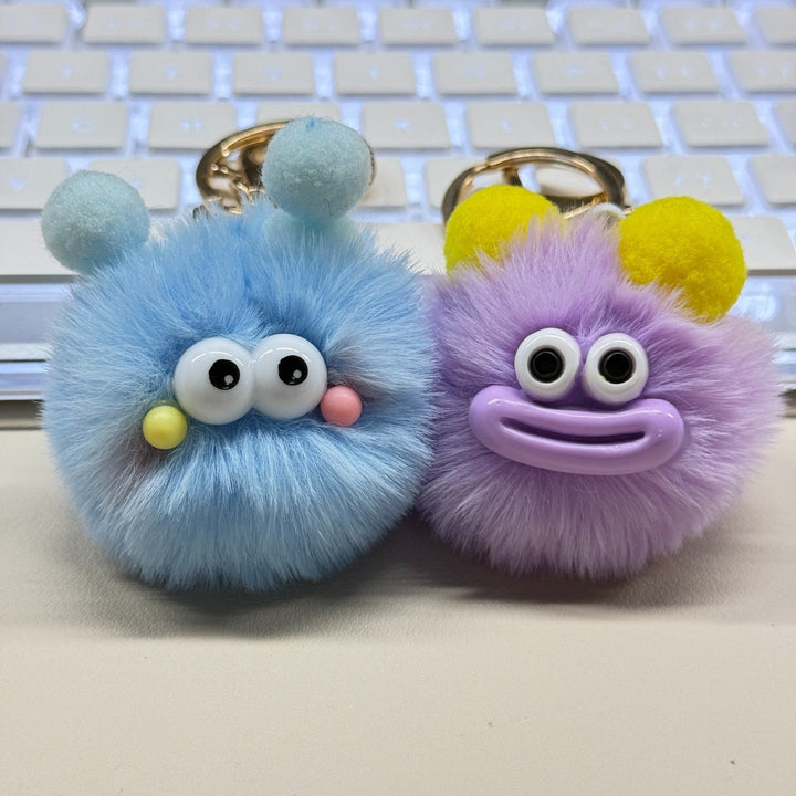 Cute Cartoon Plush Keychain Set - Zenoora