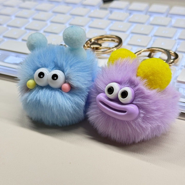 Cute Cartoon Plush Keychain Set - Zenoora