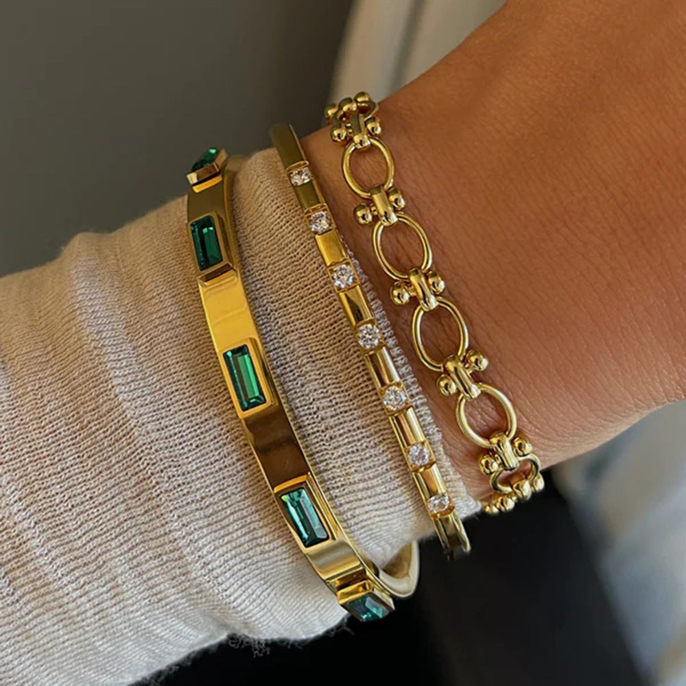 Lxalry Gold-Plated Zirconia Bracelet