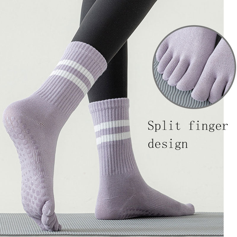 Women’s Non-Slip Five-Finger Sports Socks Set