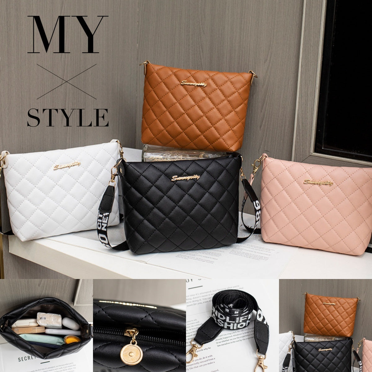 Luxe Stitch Chain Crossbody